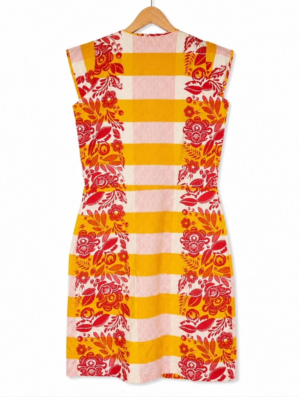 Nations Handmade Midi Structured Floral Sheath Dress Small 4/6 - Picture 2 of 5